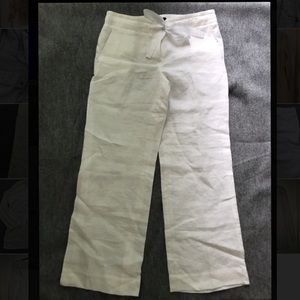 White Talbots Linen Pants